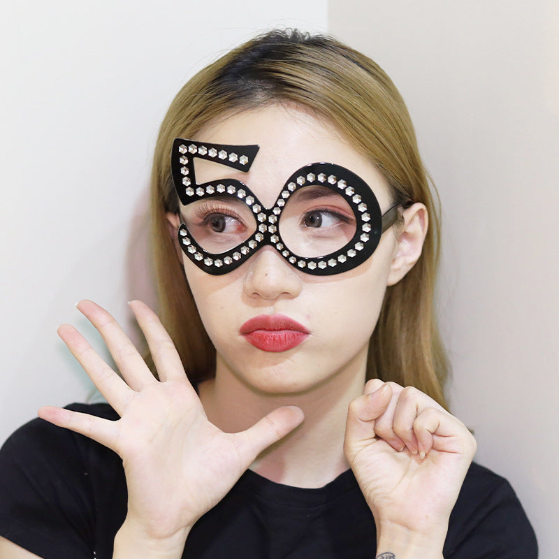 Wholesale ABS Digital Glasses 16, 18, 20, 30, 50, 60 Birthday Glasses